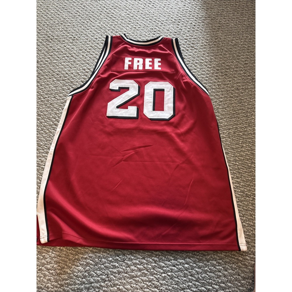 Hardwood Legends World‎ B. Free Guilford #20 Red Jersey Men's 4XL NWT 76ers Cavs